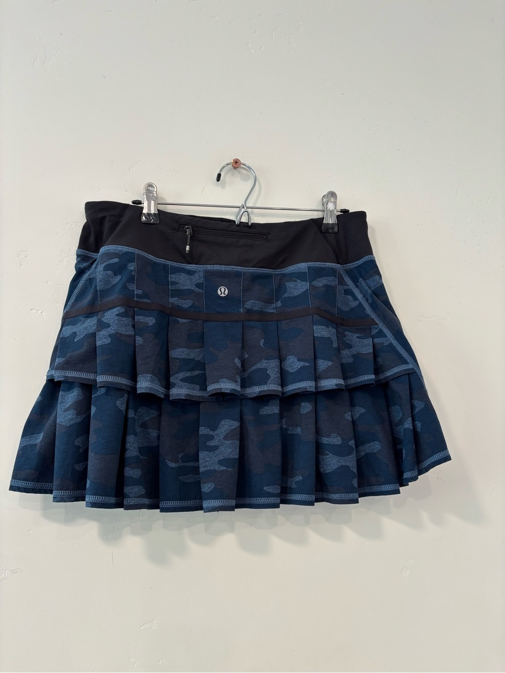 Lululemon Pace Setter Skirt Heathered Texture Lotus Camo Oil Slick Blue 6 Tall - Picture 2 of 5